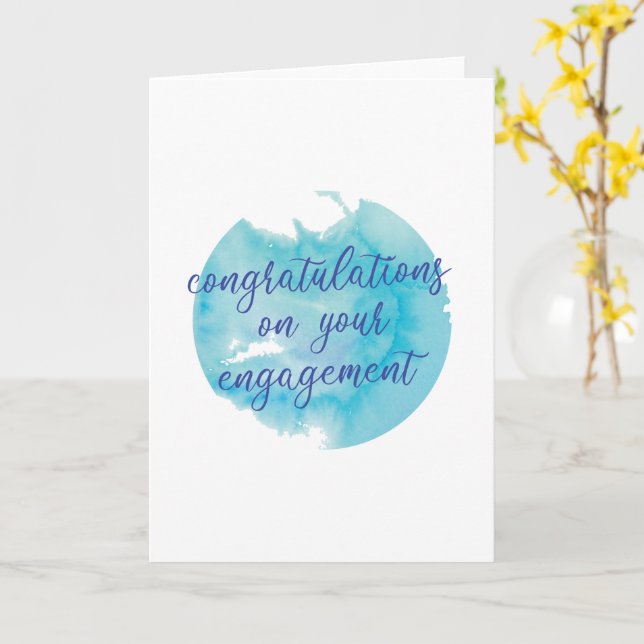 Congratulations on your Engagement Card (Yellow Flower)