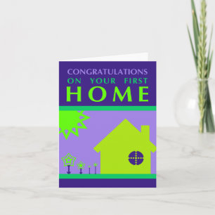 congratulations on your first home : pop shapes card
