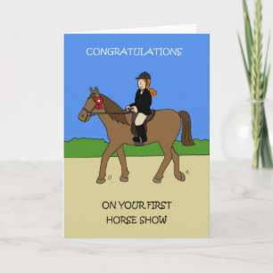 Congratulations on Your First Horse Show Card