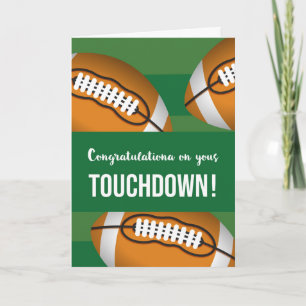 Congratulations on Your Football Touchdown Field Card
