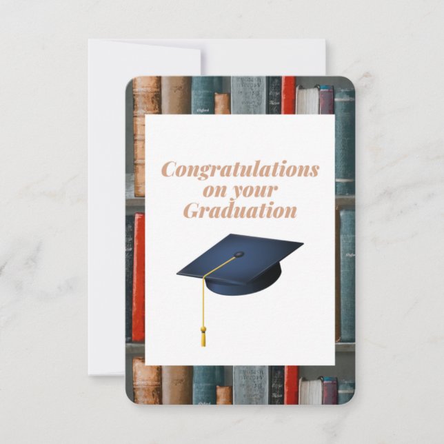 Congratulations on your Graduation card. Thank You Card (Front)