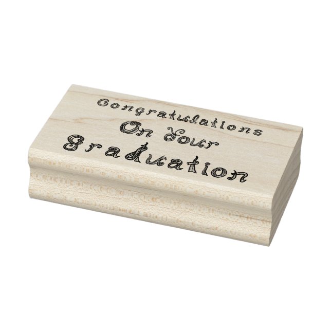 Congratulations On Your Graduation Fabric Font Rubber Stamp (Stamp)