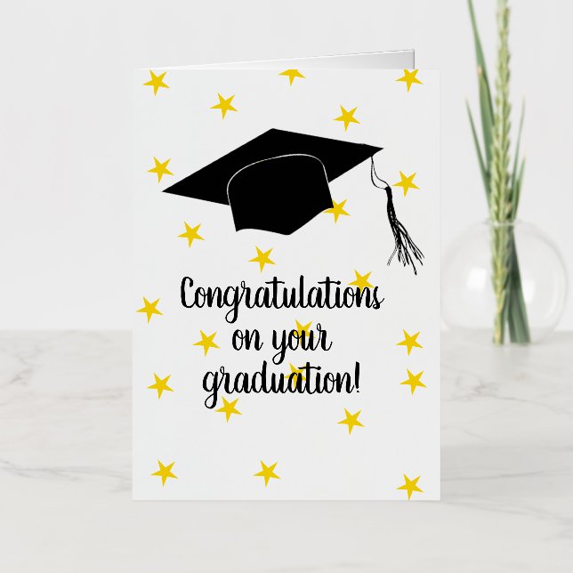 Congratulations on your graduation!  foil greeting card (Front)