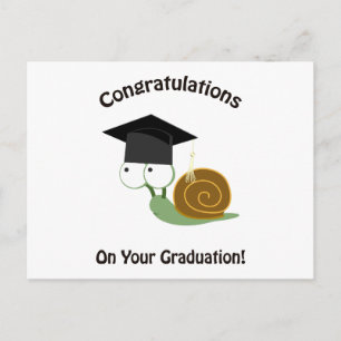 Congratulations on Your Graduation Snail Postcard