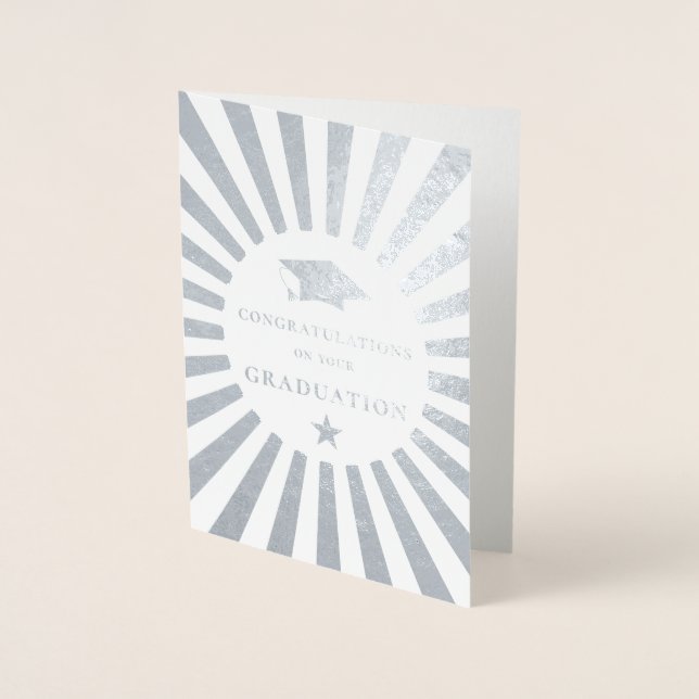 Congratulations on your Graduation Sunburst Foil Card (Front)