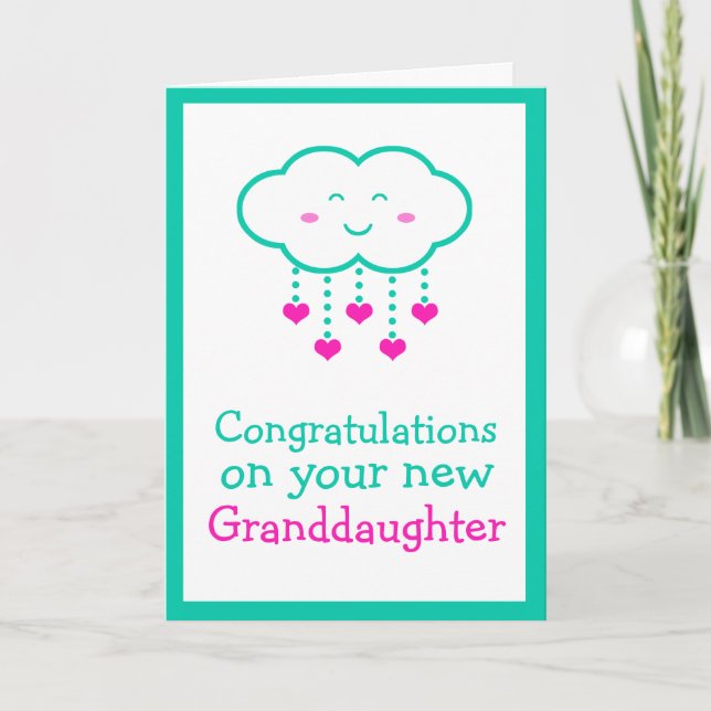 Congratulations on Your Granddaughter Card (Front)