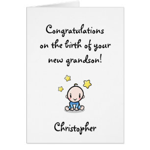 Congratulations On Your Grandson, Grandparents,