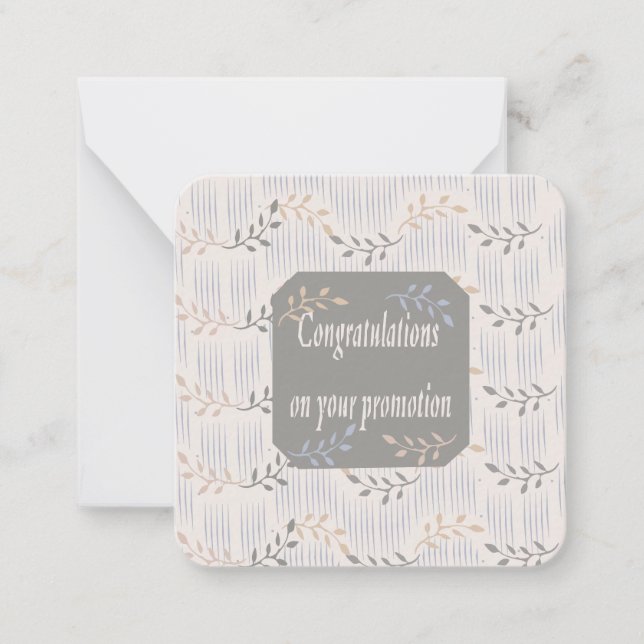 Congratulations on your Job promotion: Card (Front)