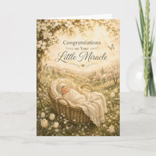 Congratulations on Your Little Miracle New Baby Card