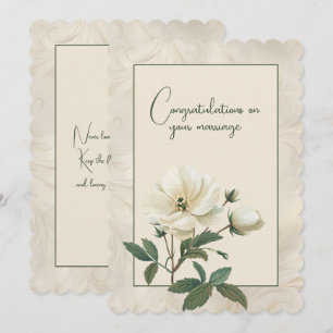 Congratulations on your marriage floral bouquet card