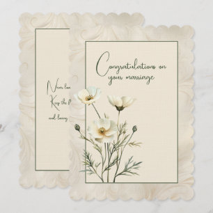 Congratulations on your marriage floral bouquet card