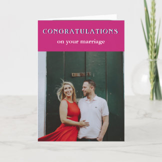 Congratulations on your marriage photo card