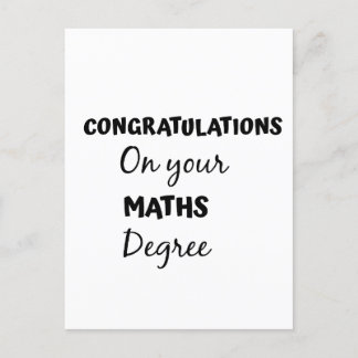 congratulations on your maths degree postcard