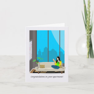 Congratulations on Your New Apartment, City View Card