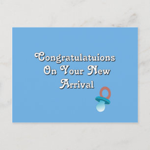 Congratulations On Your New Arrival Postcard