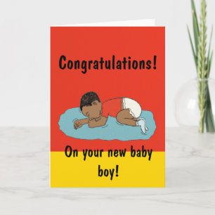 Congratulations on your new baby boy card