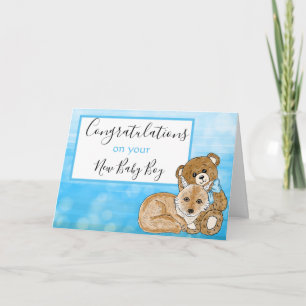 Congratulations on your New Baby Boy Card