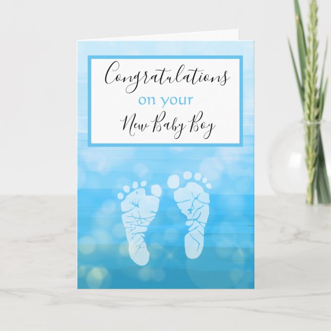 Congratulations on your New Baby Boy Card (Front)