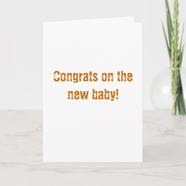 Congratulations on your new baby! card (Front)