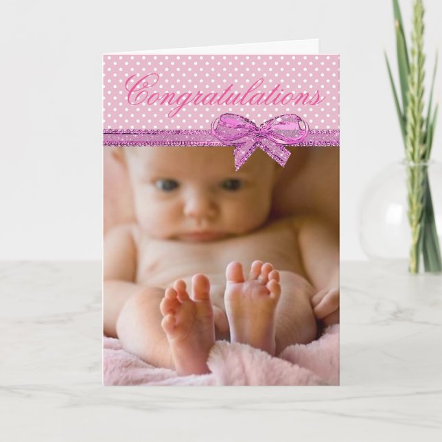 Congratulations on your New Baby Girl Card (Front)