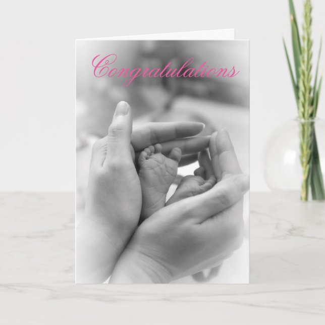Congratulations on your New Baby Girl Card (Front)