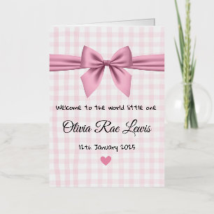 Congratulations on your new baby girl daughter foil greeting card