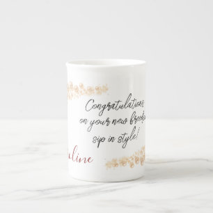 Congratulations on Your New Freedom Sip in Style Bone China Mug