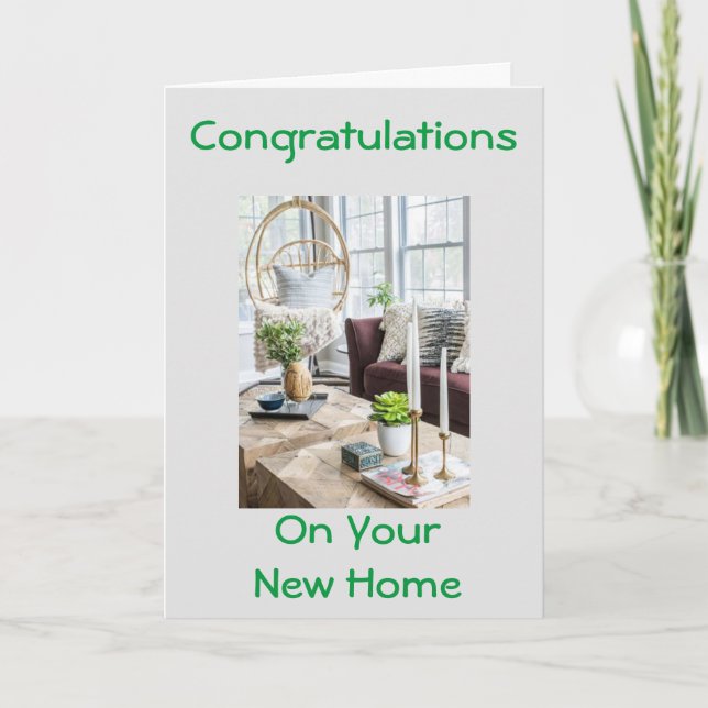 **CONGRATULATIONS ON YOUR NEW HOME" CARD (Front)