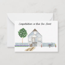 Congratulations on Your New Home Card Watercolor