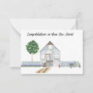 Congratulations on Your New Home Card Watercolor