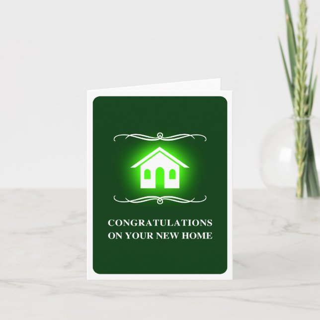 congratulations on your new home : mod home card (Front)
