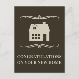 congratulations on your new home : mod home postcard