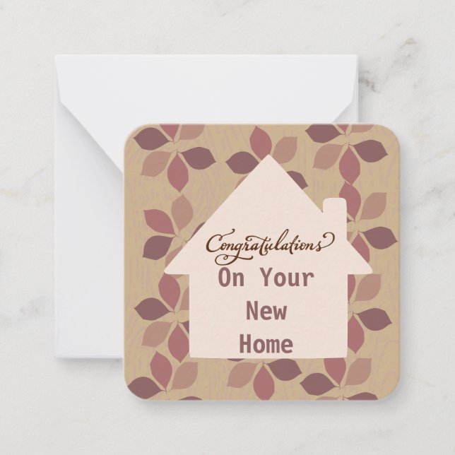 Congratulations on Your New Home Note card: Card (Front)