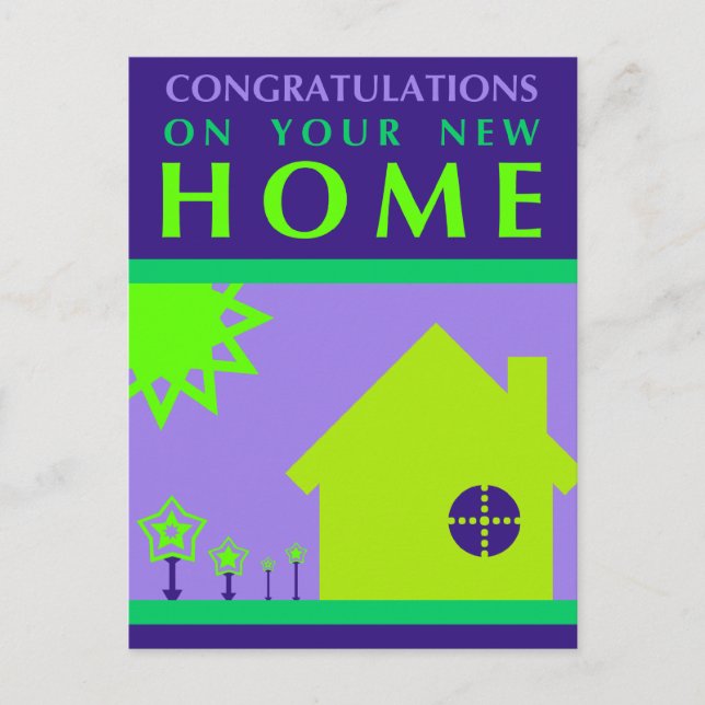 congratulations on your new home : pop shapes postcard (Front)