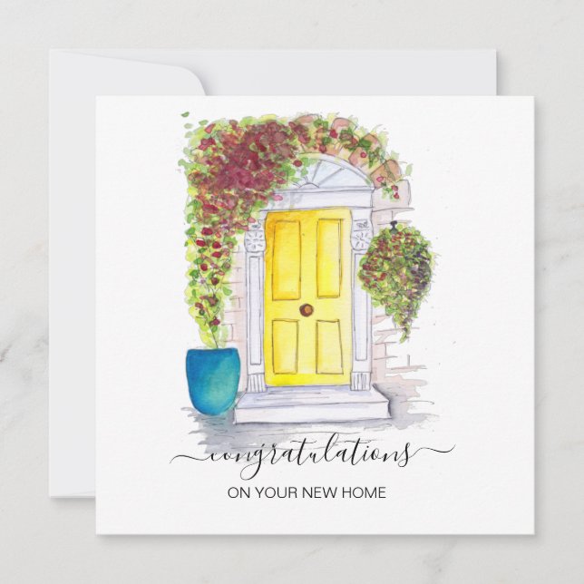 congratulations on your new home real estate agent holiday card (Front)