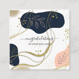 congratulations on your new home real estate agent square business card