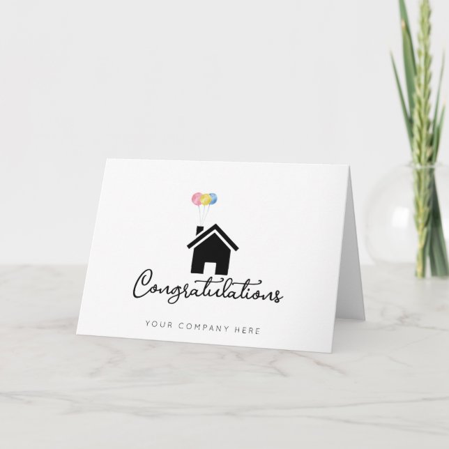 Congratulations on Your New Home Real Estate Thank You Card (Front)