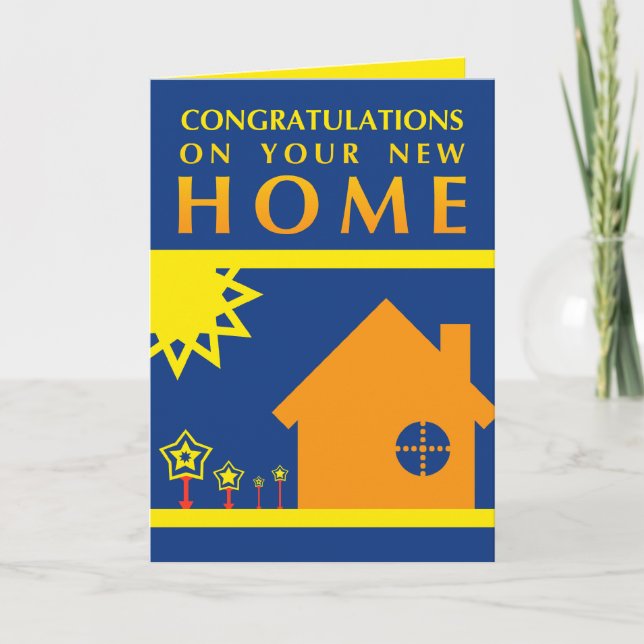 congratulations on your new home (sunset shapes) card (Front)