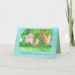 Congratulations On Your New Home Watercolor Card