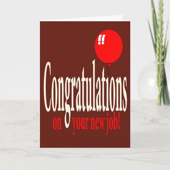 Congratulations on Your New Job Card (Front)
