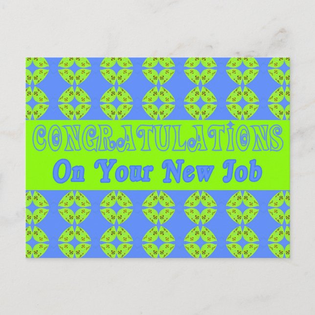Congratulations on Your New Job Postcard (Front)