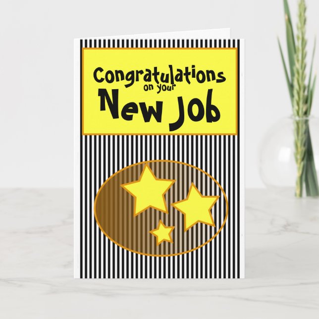 Congratulations on your new job stars & strips card (Front)