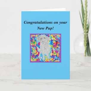 Congratulations on your New Pup Blank Card