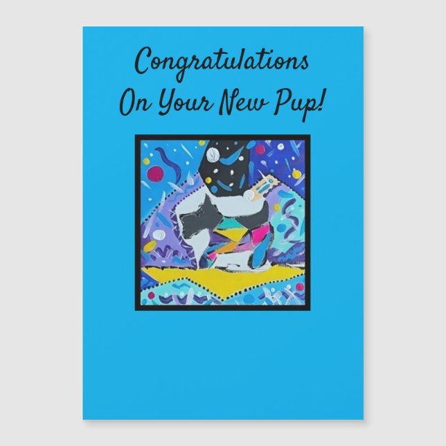 Congratulations on Your New Pup! Magnetic Card (Front)