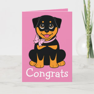 Congratulations on Your New Rotweiller Card