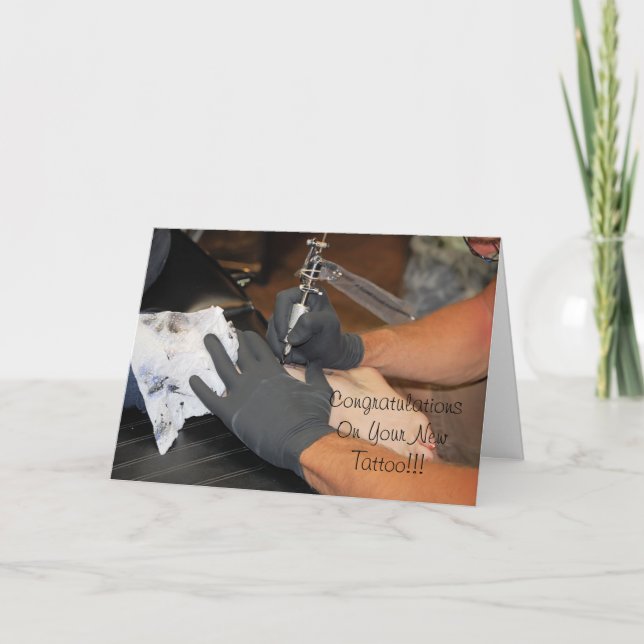 Congratulations On Your New Tattoo Card (Front)