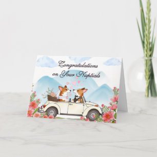Congratulations on Your Nuptials Married Corgis Card