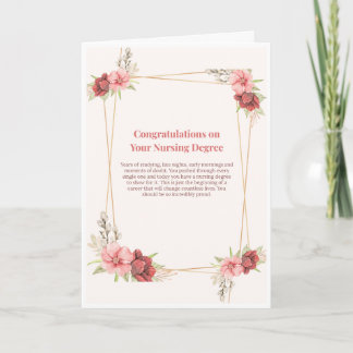 Congratulations on Your Nursing Degree Card