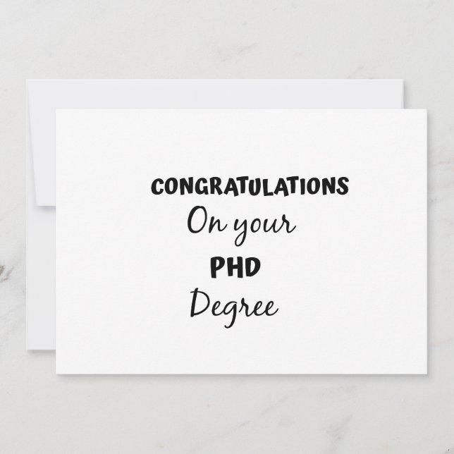 congratulations on your phd degree invitation (Front)