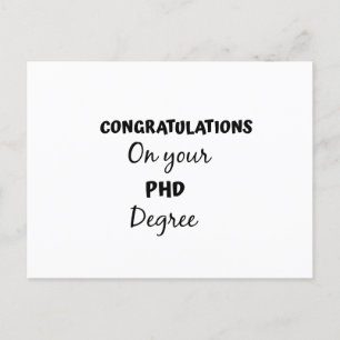 congratulations on your phd degree postcard
